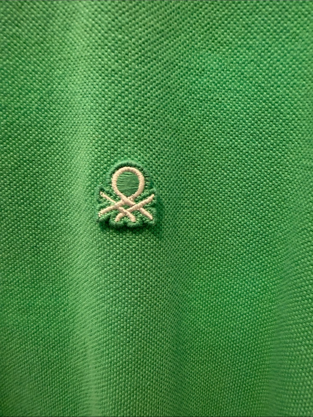 United Colors Of Benetton Men’s Mint Green Polo Shirt with Logo - Picture 4 of 6